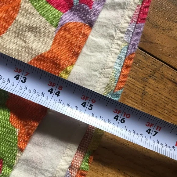 Sezane Melville Organic Linen Midi Dress Seventies Multicolor Print 36 4 - Picture 8 of 10